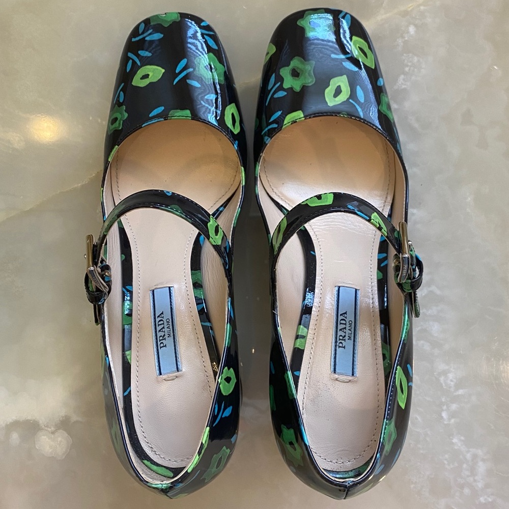 Prada signature Mary Jane pumps